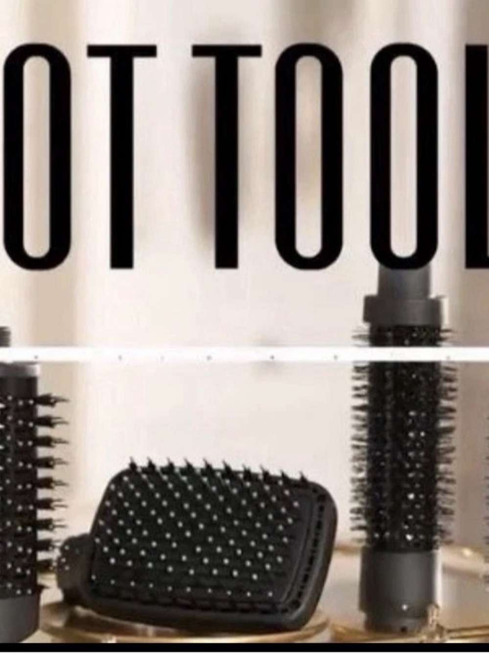 Hot Tools Pro Signature Blowout Hair Brush Ultimate 4-Pc Kit Blck/Silver New - Picture 2 of 9